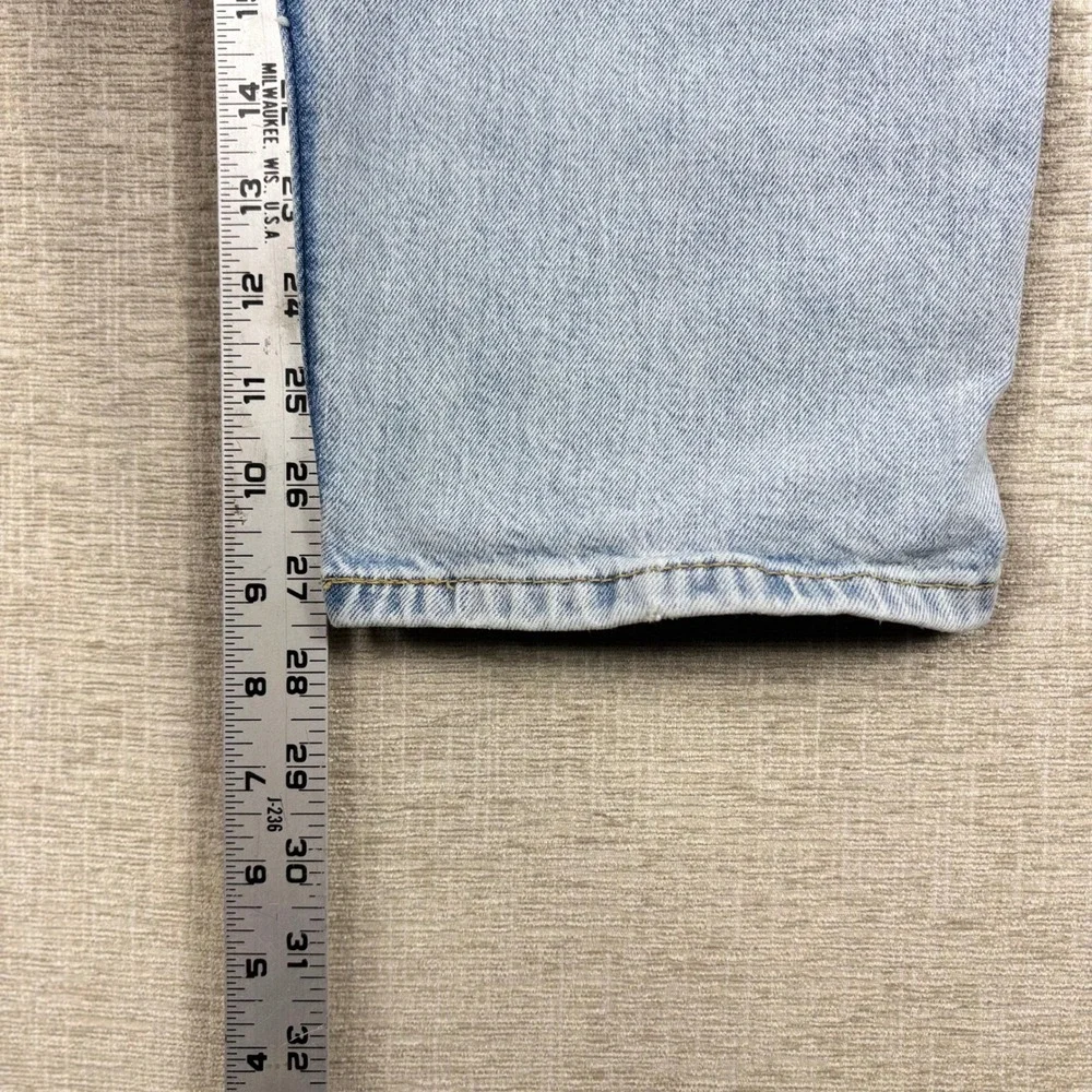 Levis 502 Mens 34x29 Light Distress Jeans Thigh Fade ** Vintage Style ** Denim